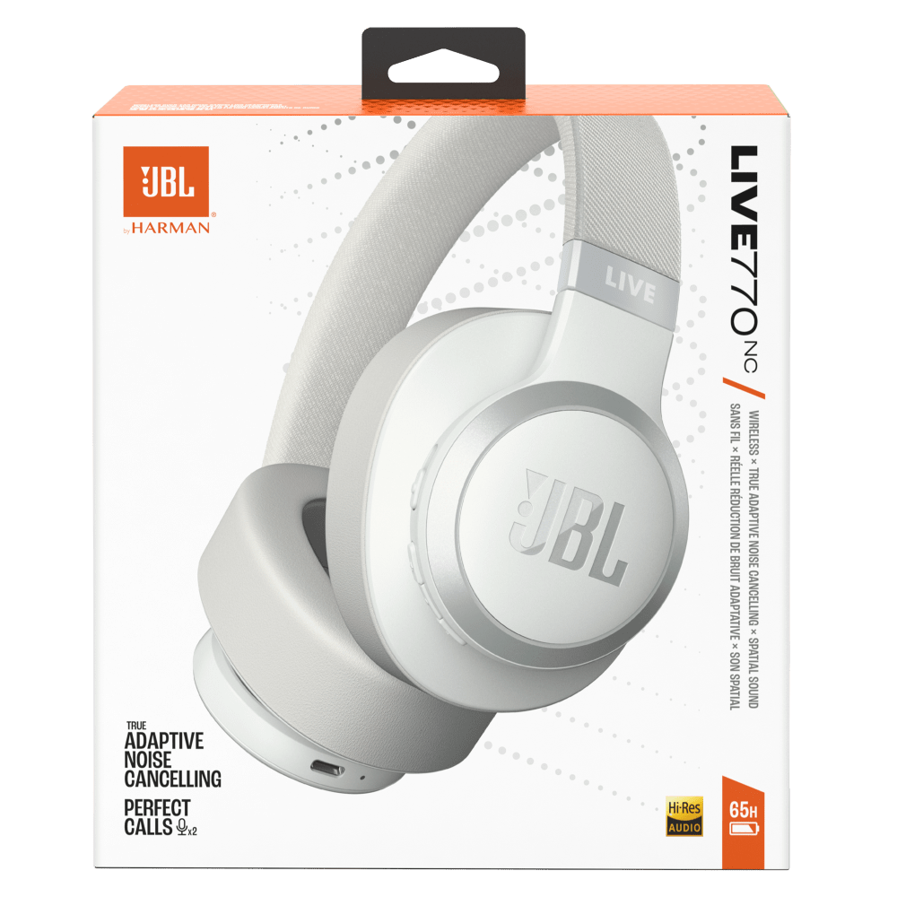 Wholesale cell phone accessory JBL - Live 770NC Bluetooth Over Ear Headphones - White