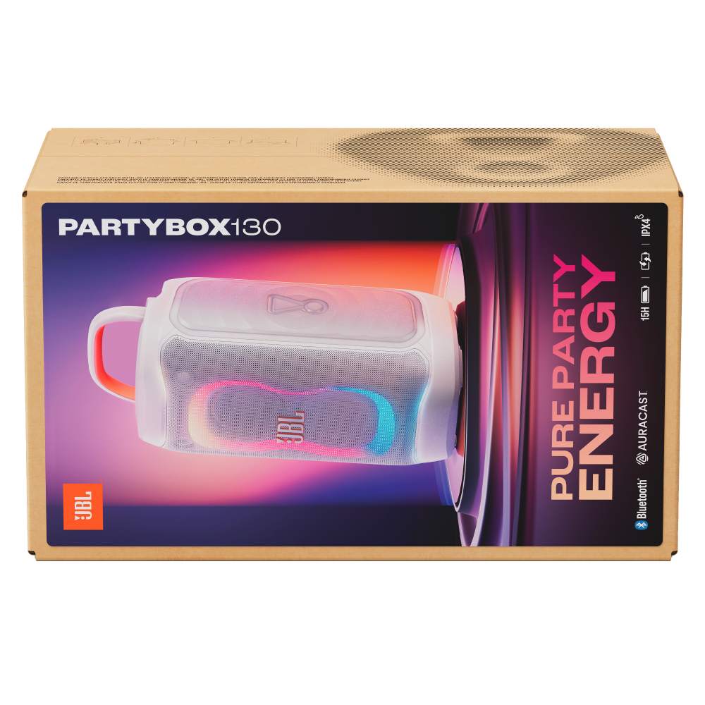 Wholesale cell phone accessory JBL - PartyBox 130 Bluetooth Speaker - White