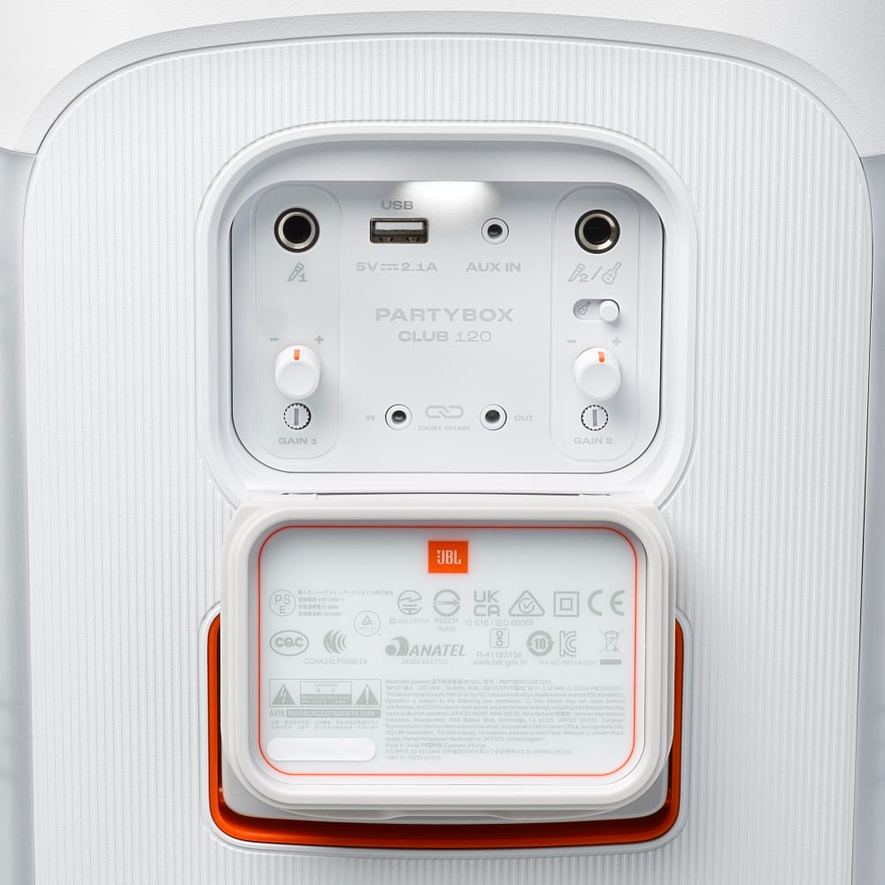 Wholesale cell phone accessory JBL - PartyBox Club 120 Bluetooth Speaker - White