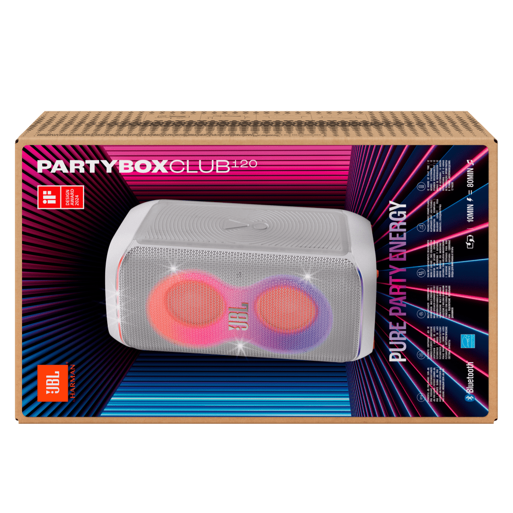 Wholesale cell phone accessory JBL - PartyBox Club 120 Bluetooth Speaker - White