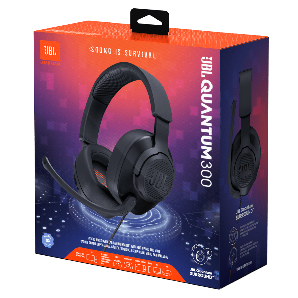 Wholesale cell phone accessory JBL - Quantum 300 Wired Over Ear Gaming Headset - Black