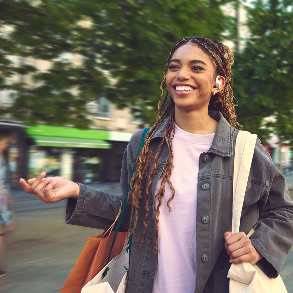 Wholesale cell phone accessory JBL - Sense Lite Open Ear Wireless Headphones - White