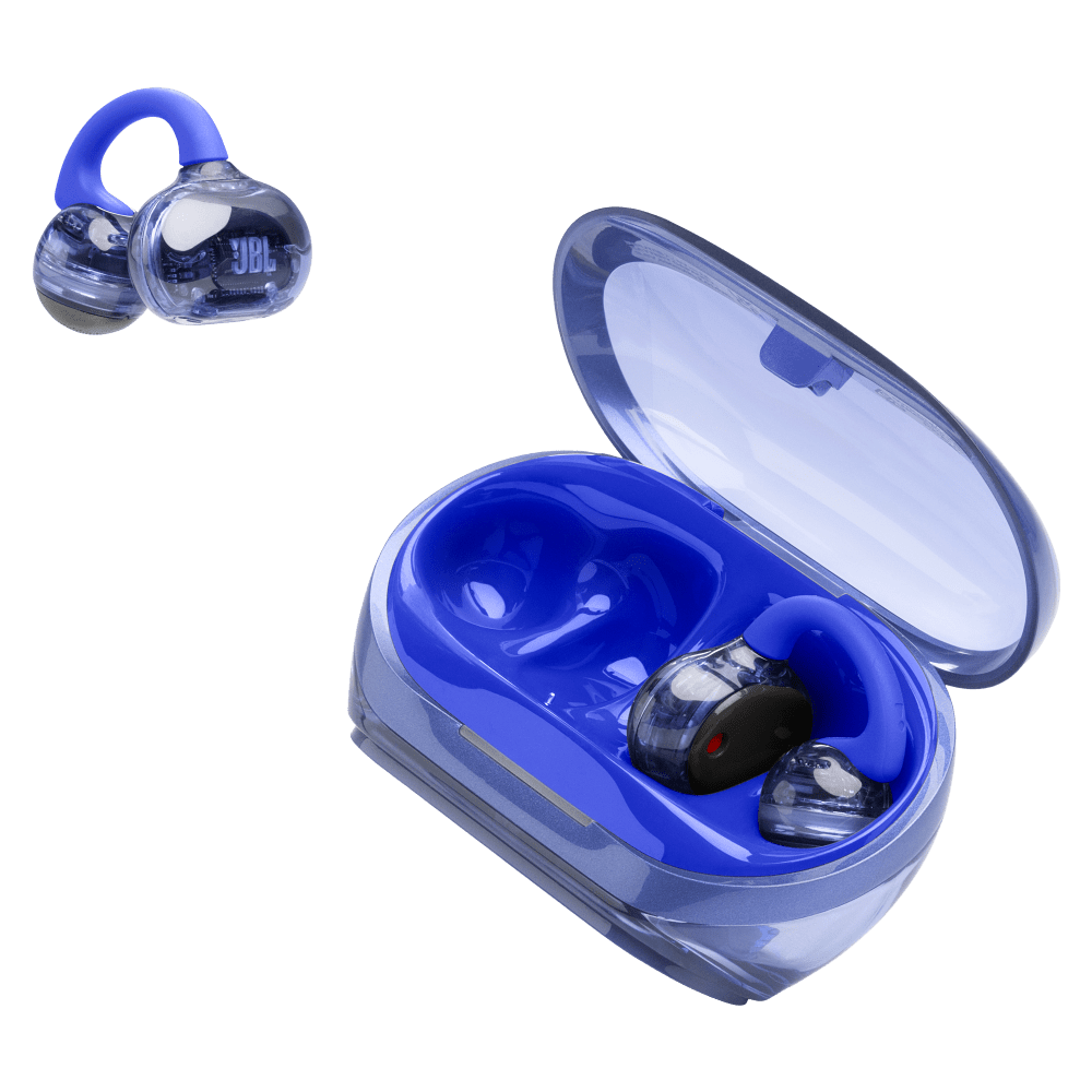 Wholesale cell phone accessory JBL - Soundgear Clips Open Ear Wireless Headphones - Blue