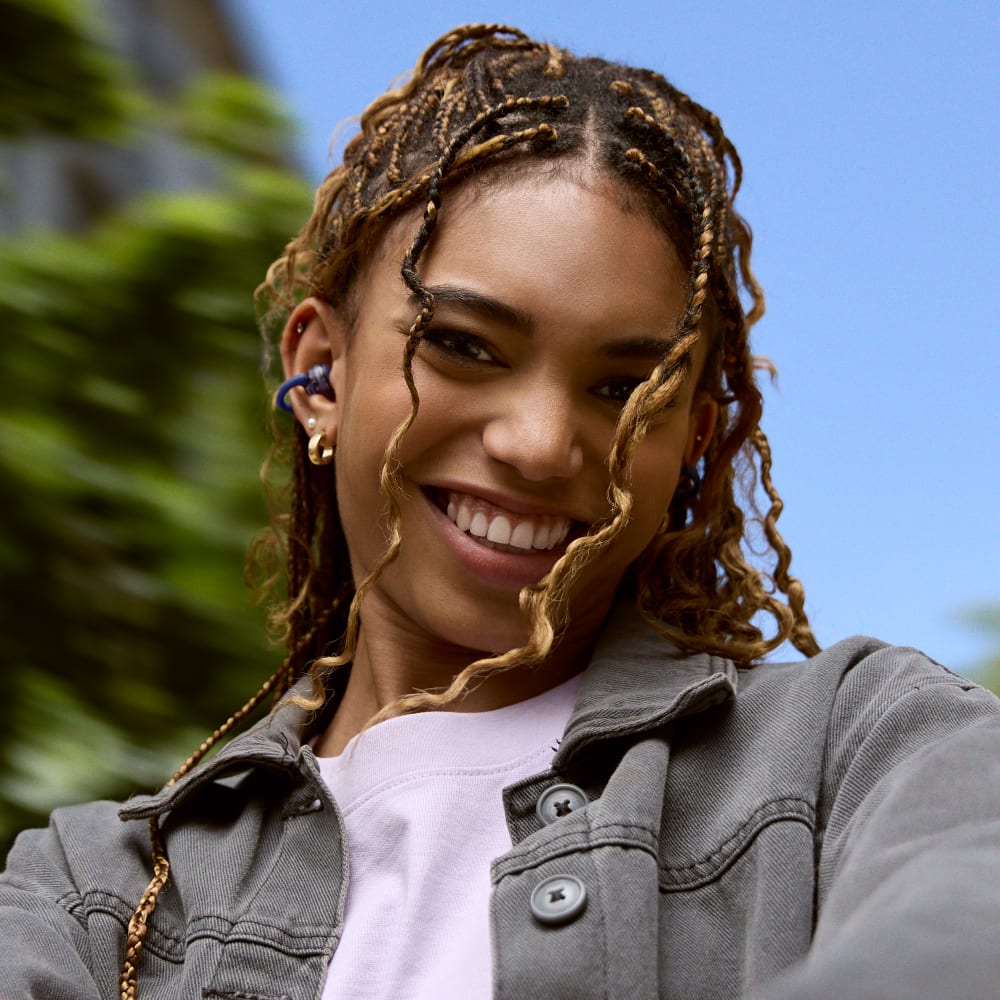 Wholesale cell phone accessory JBL - Soundgear Clips Open Ear Wireless Headphones - Blue