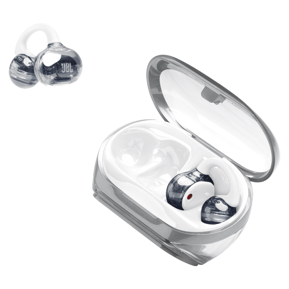 Wholesale cell phone accessory JBL - Soundgear Clips Open Ear Wireless Headphones - White