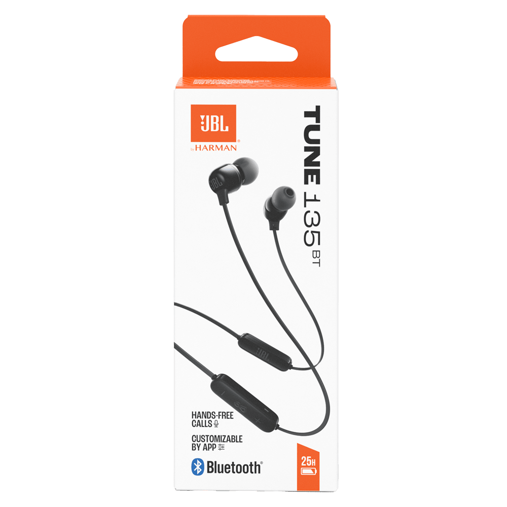 Wholesale cell phone accessory JBL - Tune 135BT Bluetooth In Ear Headphones - Black