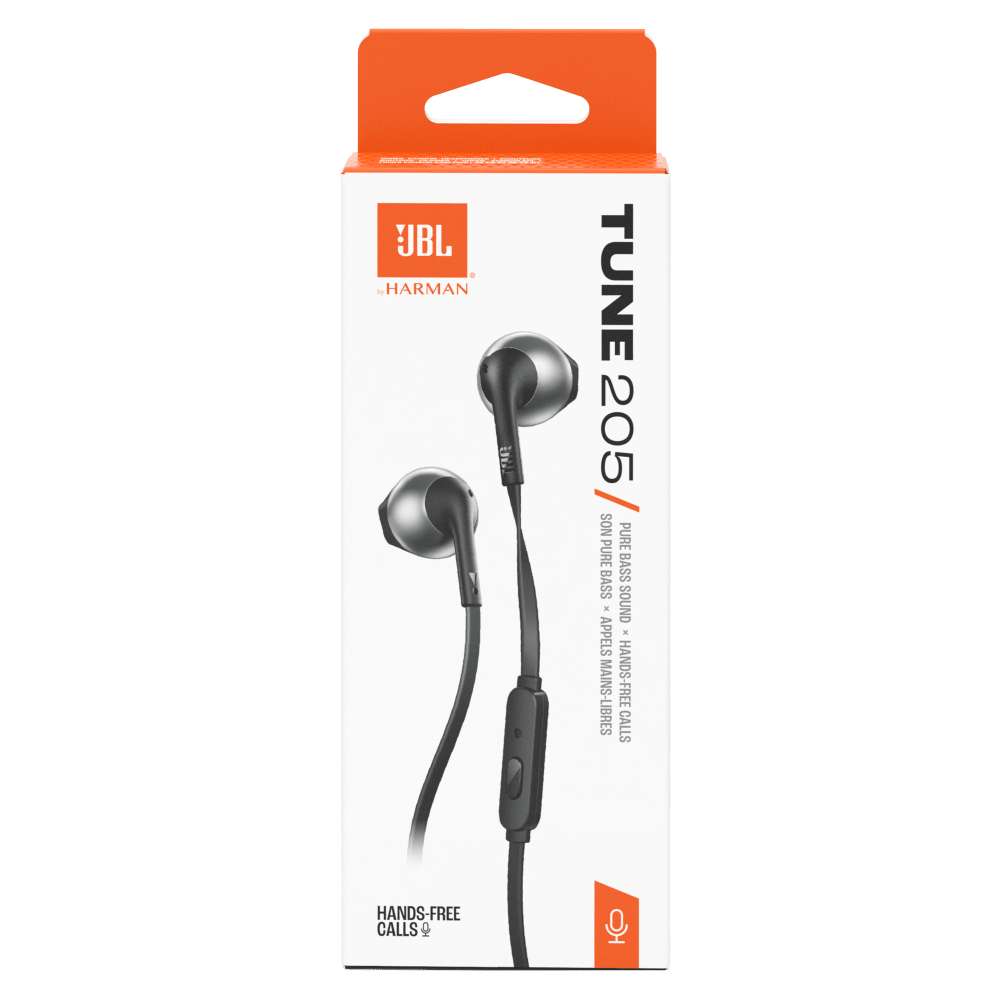 Wholesale cell phone accessory JBL - Tune 205 In Ear Headphones - Black