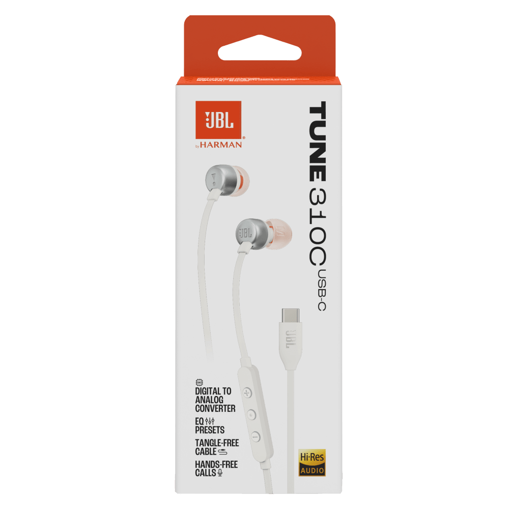 Wholesale cell phone accessory JBL - Tune 310C Wired In Ear Headphones - White