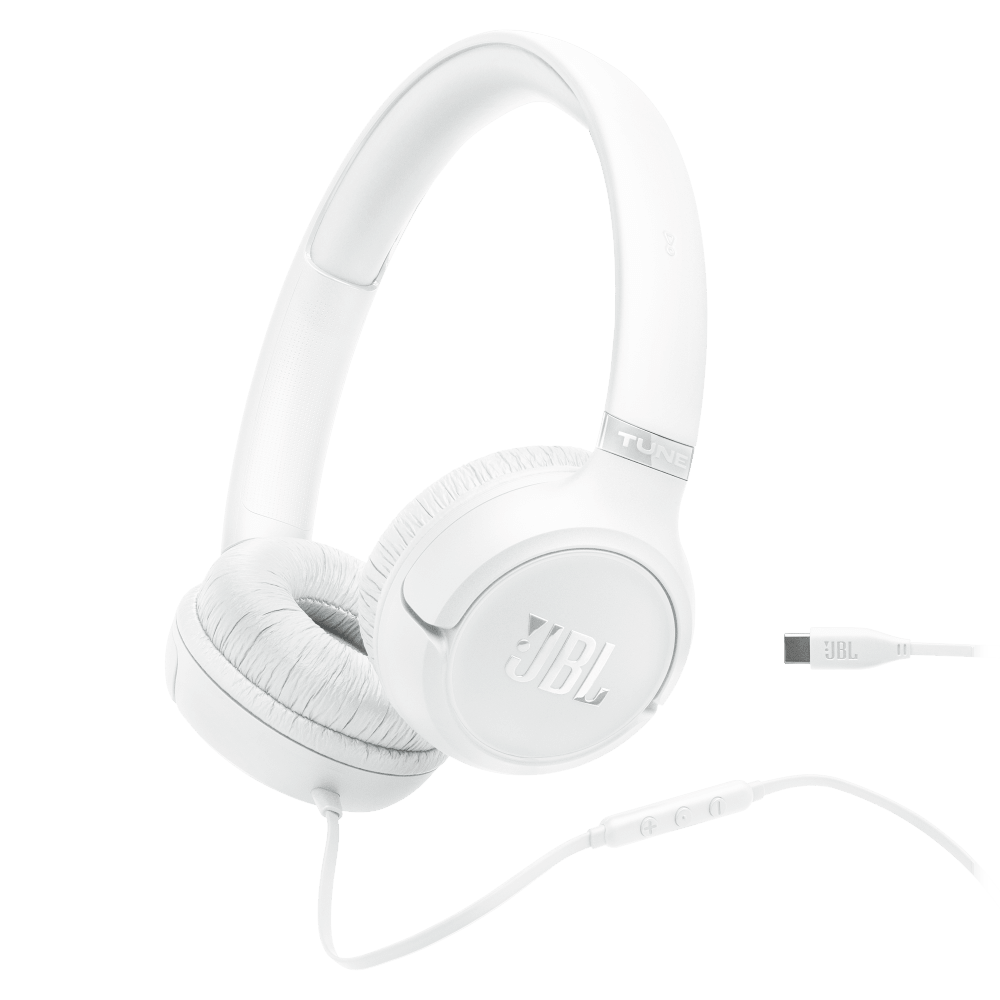 Wholesale cell phone accessory JBL - Tune 530C Wired On Ear Headphones - White