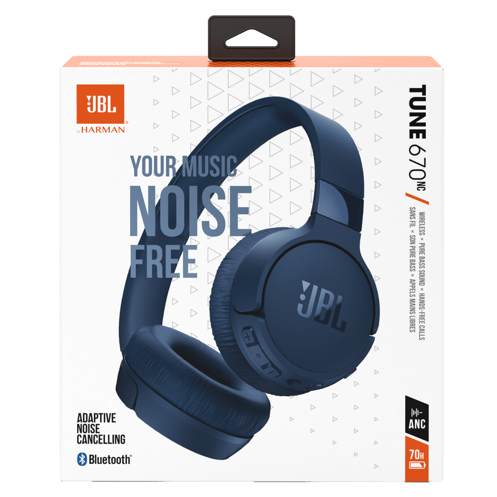 Wholesale cell phone accessory JBL - Tune 670NC On Ear Bluetooth Headphones - Blue