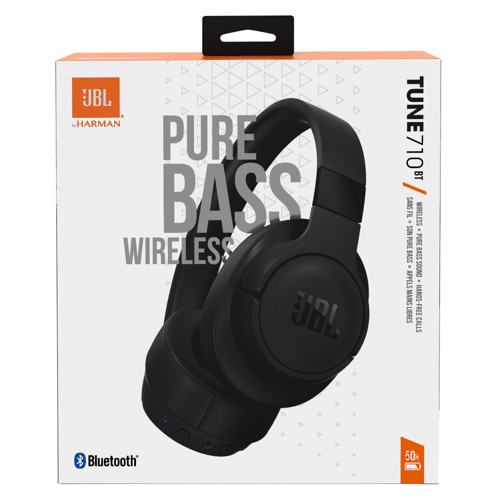 Wholesale cell phone accessory JBL - Tune 710BT Wireless Over Ear Bluetooth Headphones - Black