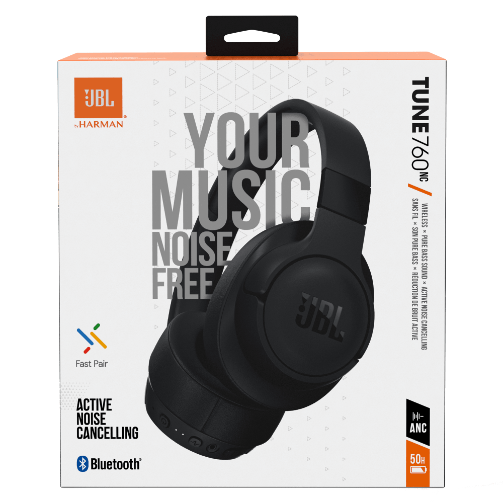 Wholesale cell phone accessory JBL - Tune 760NC Wireless Over Ear Bluetooth Headphones - Black