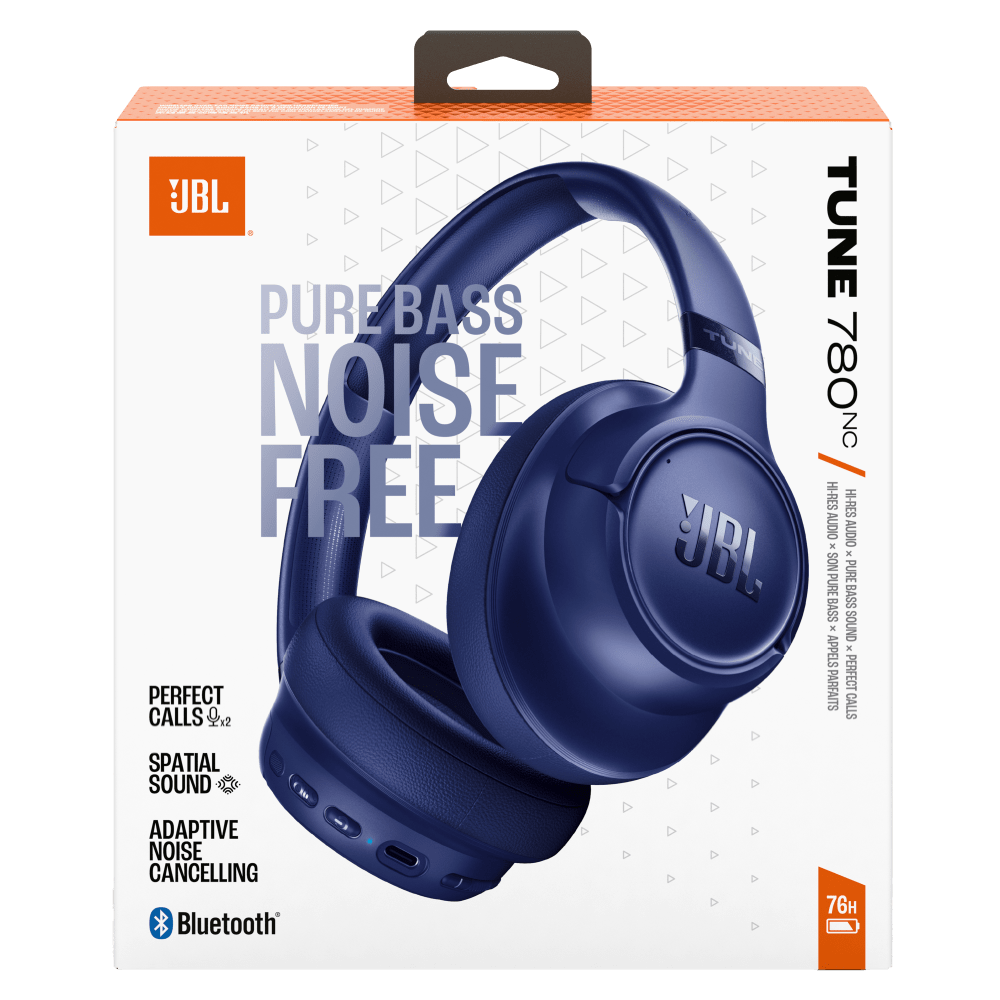 Wholesale cell phone accessory JBL - Tune 780NC Wireless Over Ear Bluetooth Headphones - Blue