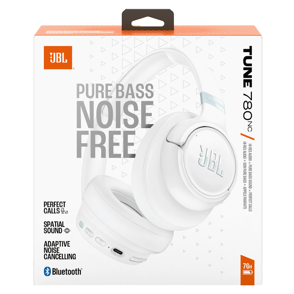 Wholesale cell phone accessory JBL - Tune 780NC Wireless Over Ear Bluetooth Headphones - White