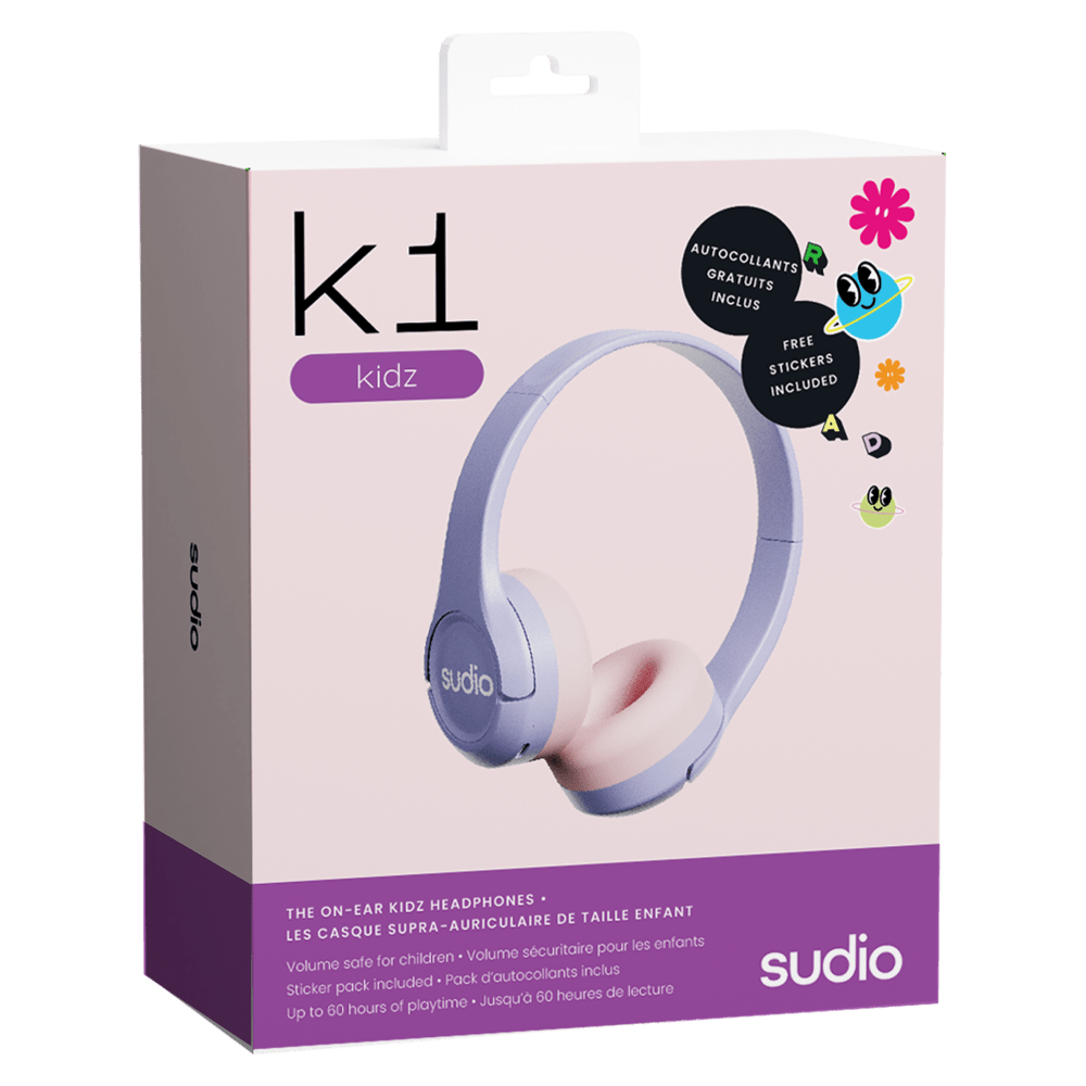 Wholesale cell phone accessory Sudio - K1 Kids Over Ear Wireless Headphones - Purple
