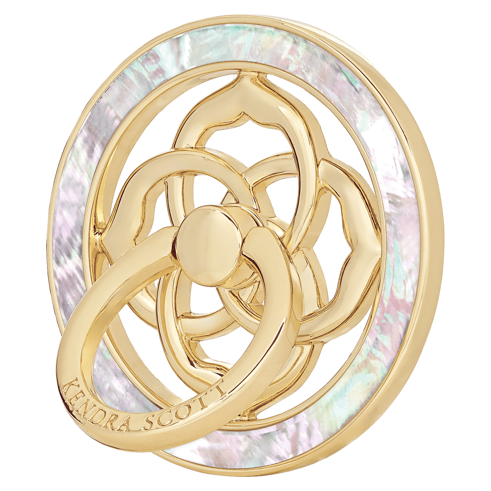 Wholesale cell phone accessory Kendra Scott - Magnetic MagSafe Ring Stand - Gold Mother of