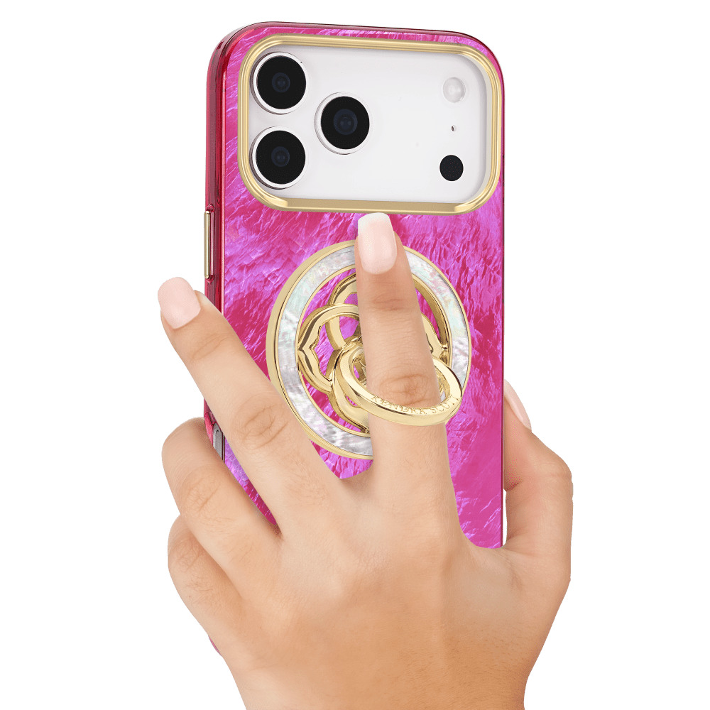 Wholesale cell phone accessory Kendra Scott - Magnetic MagSafe Ring Stand - Gold Mother of