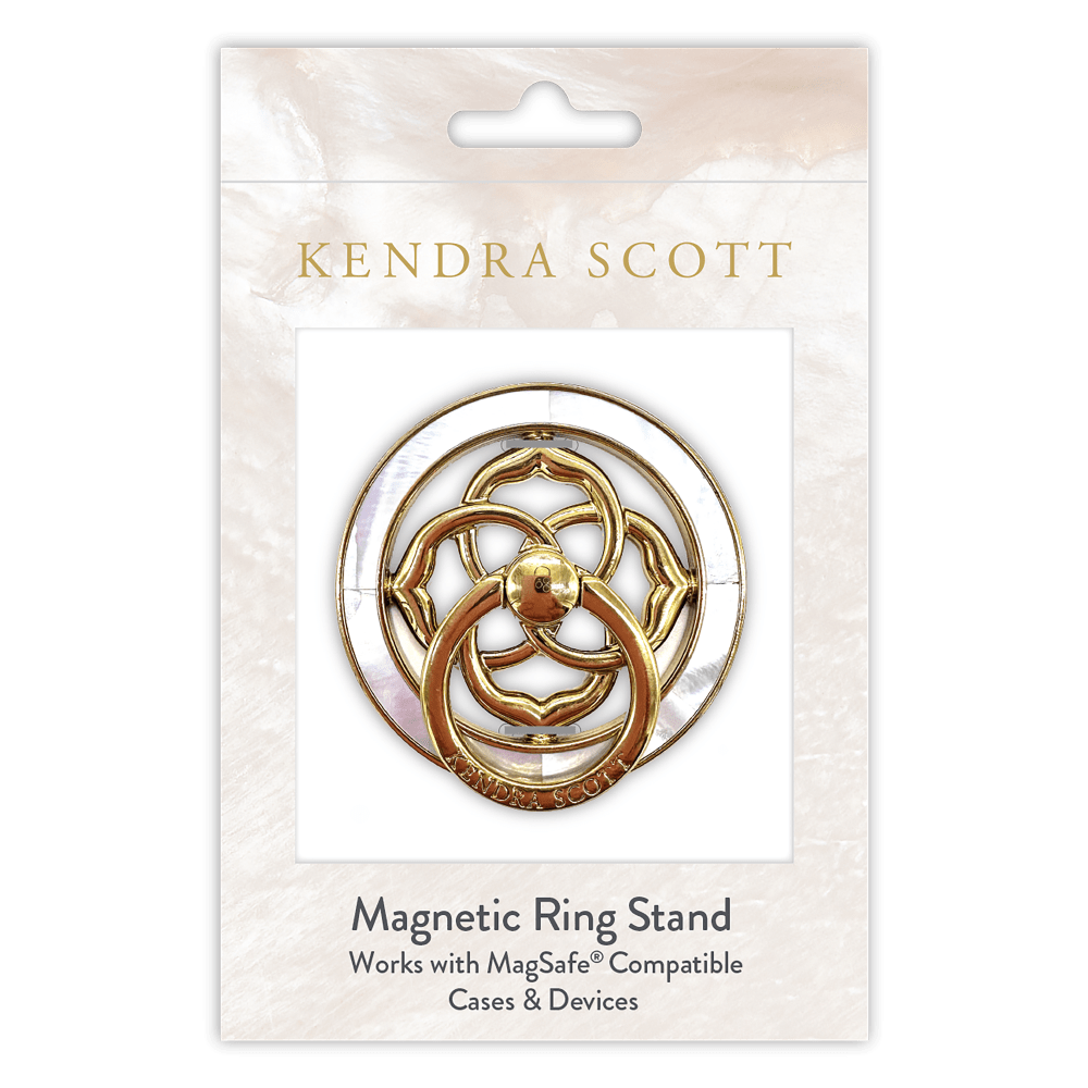 Wholesale cell phone accessory Kendra Scott - Magnetic MagSafe Ring Stand - Gold Mother of