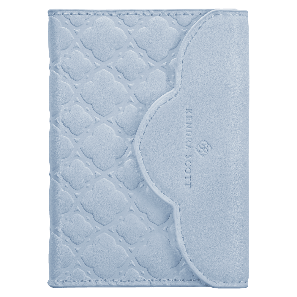 Wholesale cell phone accessory Kendra Scott - Magnetic MagSafe Trifold Wallet - Blue Filigree