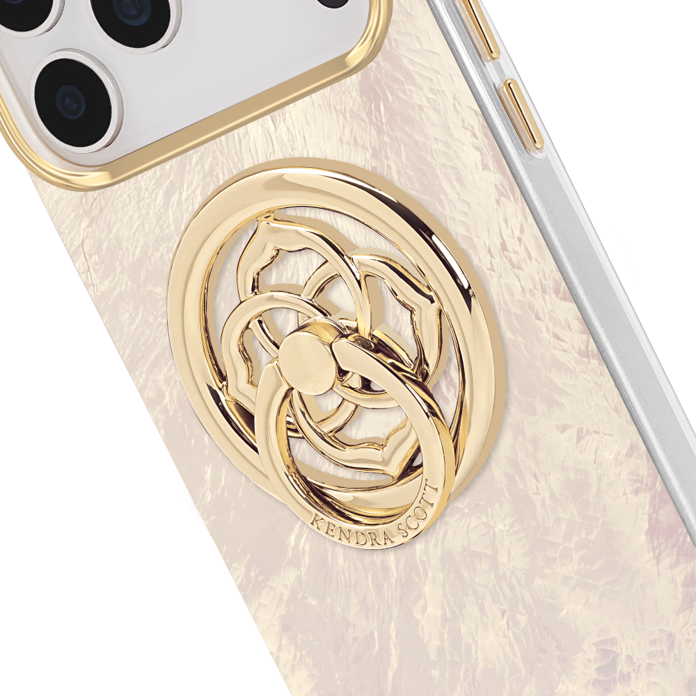 Wholesale cell phone accessory Kendra Scott - Magnetic MagSafe Ring Stand - Gold Medallion