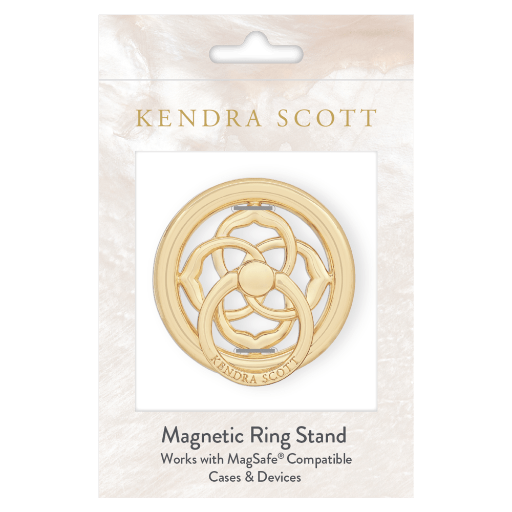 Wholesale cell phone accessory Kendra Scott - Magnetic MagSafe Ring Stand - Gold Medallion