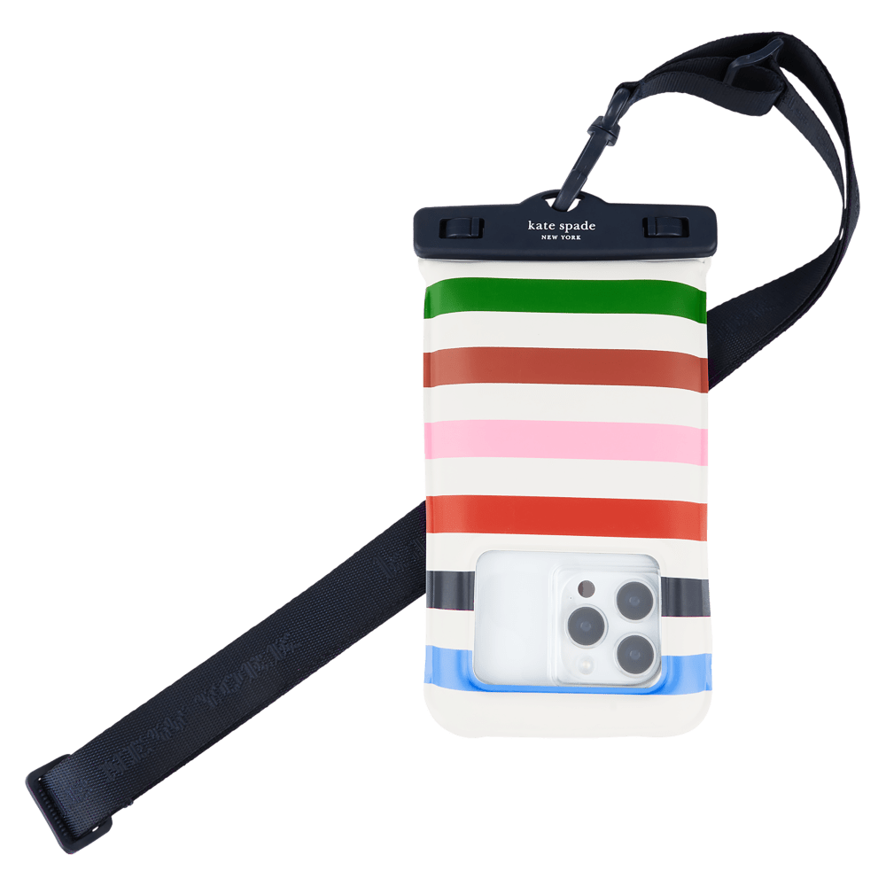 Wholesale cell phone accessory Kate Spade - Waterproof Floating Pouch (Large) - Adventure Stripe