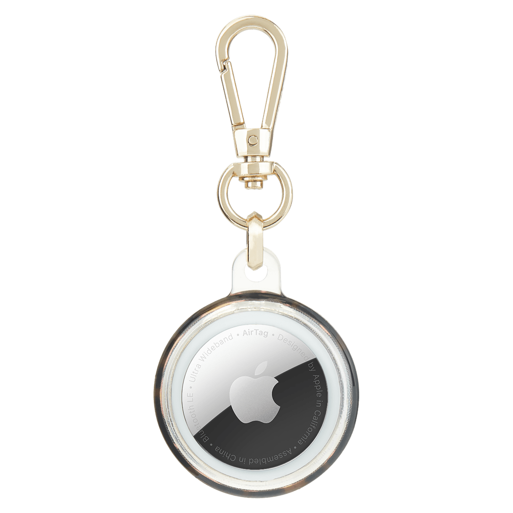 Wholesale cell phone accessory Kate Spade - Keychain Holder for Apple AirTag - Tortoise
