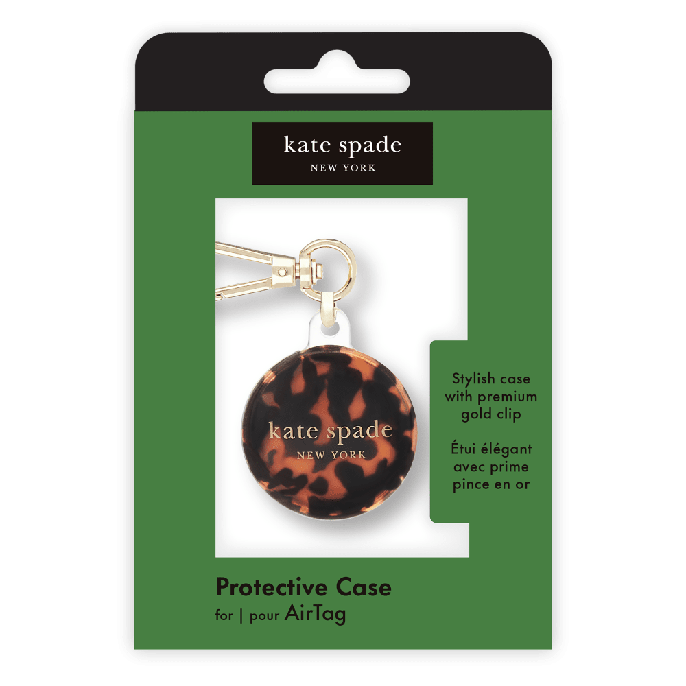 Wholesale cell phone accessory Kate Spade - Keychain Holder for Apple AirTag - Tortoise