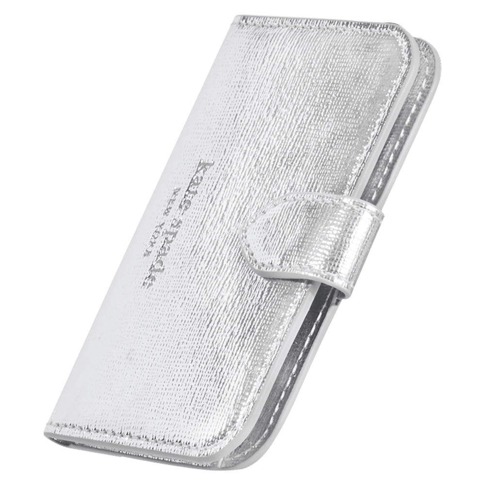 Wholesale cell phone accessory Kate Spade - Morgan Magnetic Wallet - Metallic Silver