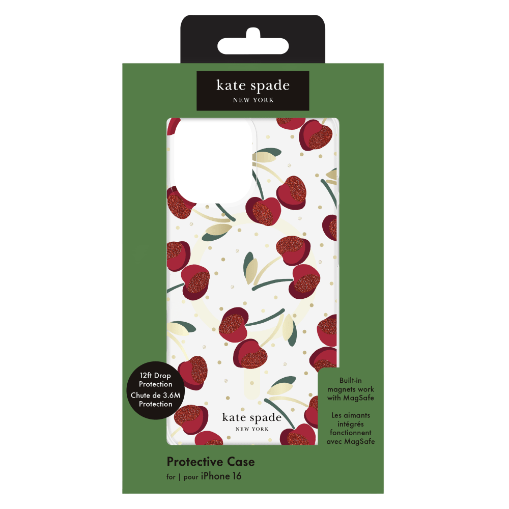 Wholesale cell phone accessory Kate Spade - Protective MagSafe Case for Apple iPhone 16 - Cherry