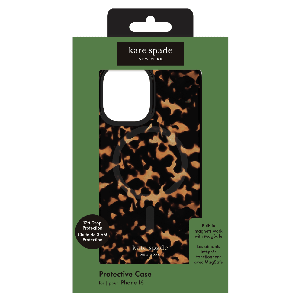 Wholesale cell phone accessory Kate Spade - Protective MagSafe Case for Apple iPhone 16 - Tortoise