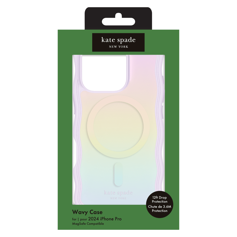 Wholesale cell phone accessory Kate Spade - Wavy MagSafe Case for Apple iPhone 16 Pro - Opal