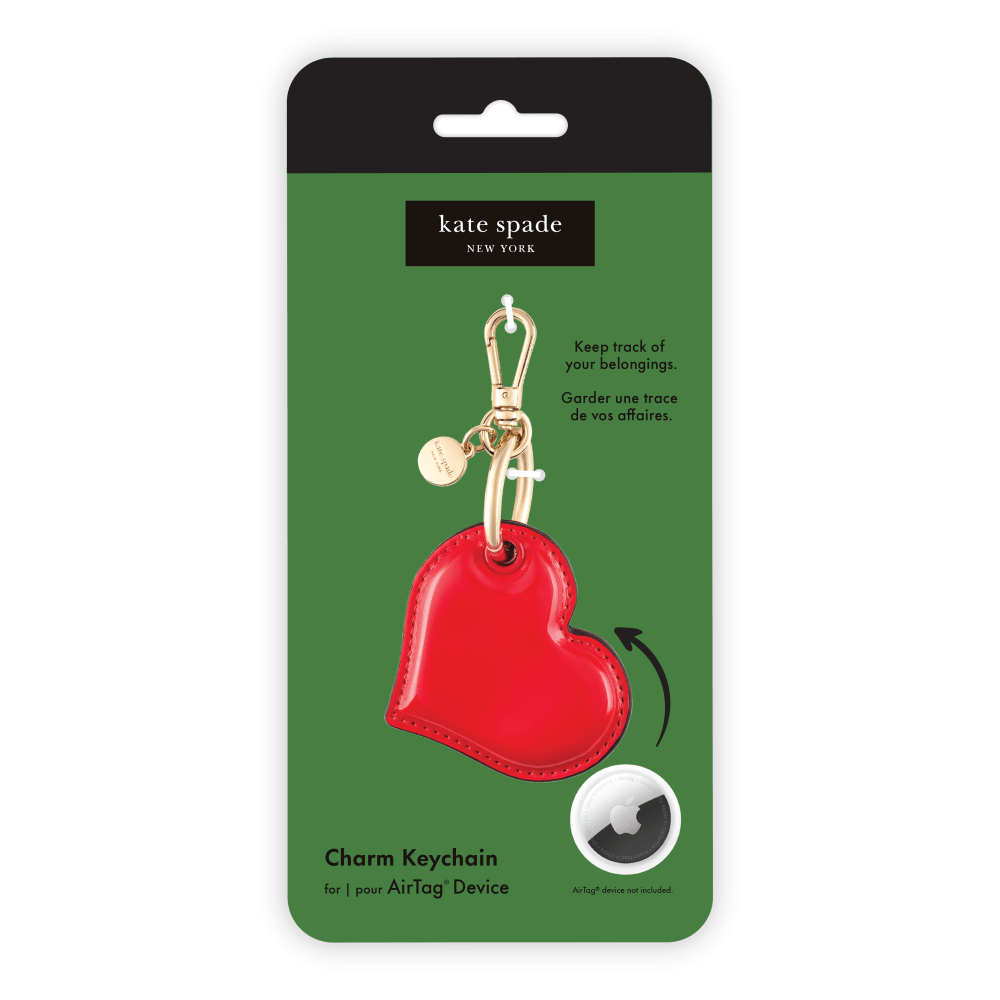 Wholesale cell phone accessory Kate Spade - Charm Keychain for Apple AirTag - Heart