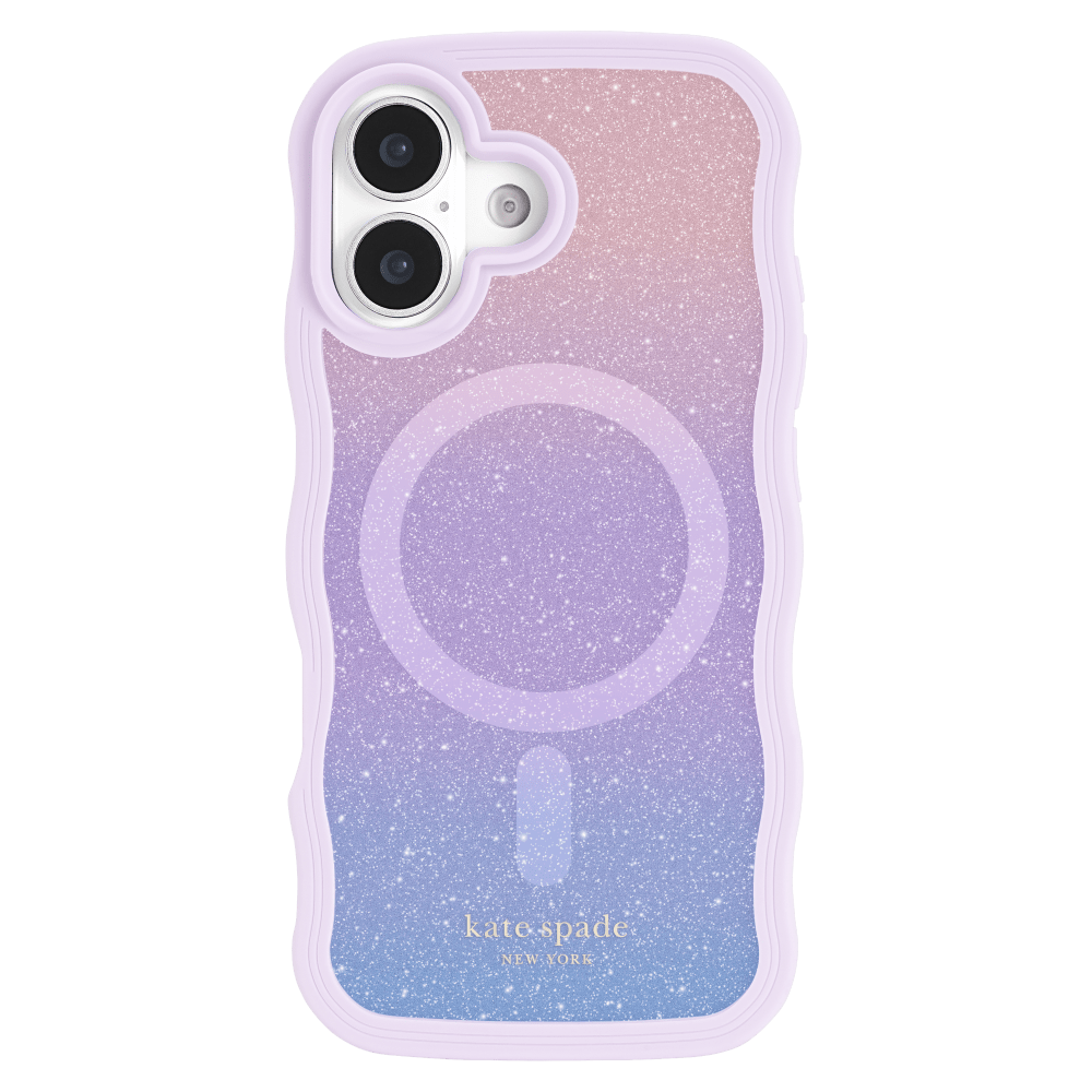 Wholesale cell phone accessory Kate Spade - Wavy MagSafe Case for Apple iPhone 17 - Opal Glitter