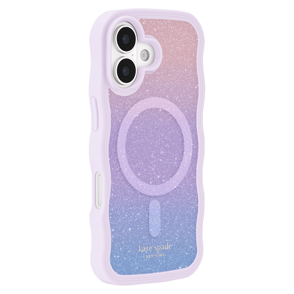 Wholesale cell phone accessory Kate Spade - Wavy MagSafe Case for Apple iPhone 17 - Opal Glitter