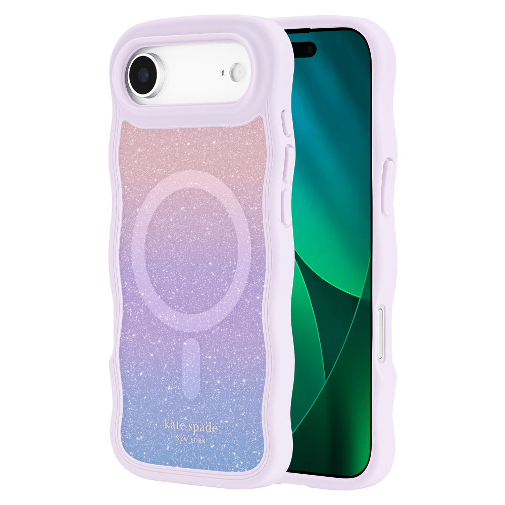 Wholesale cell phone accessory Kate Spade - Wavy MagSafe Case for Apple iPhone Air - Opal Glitter