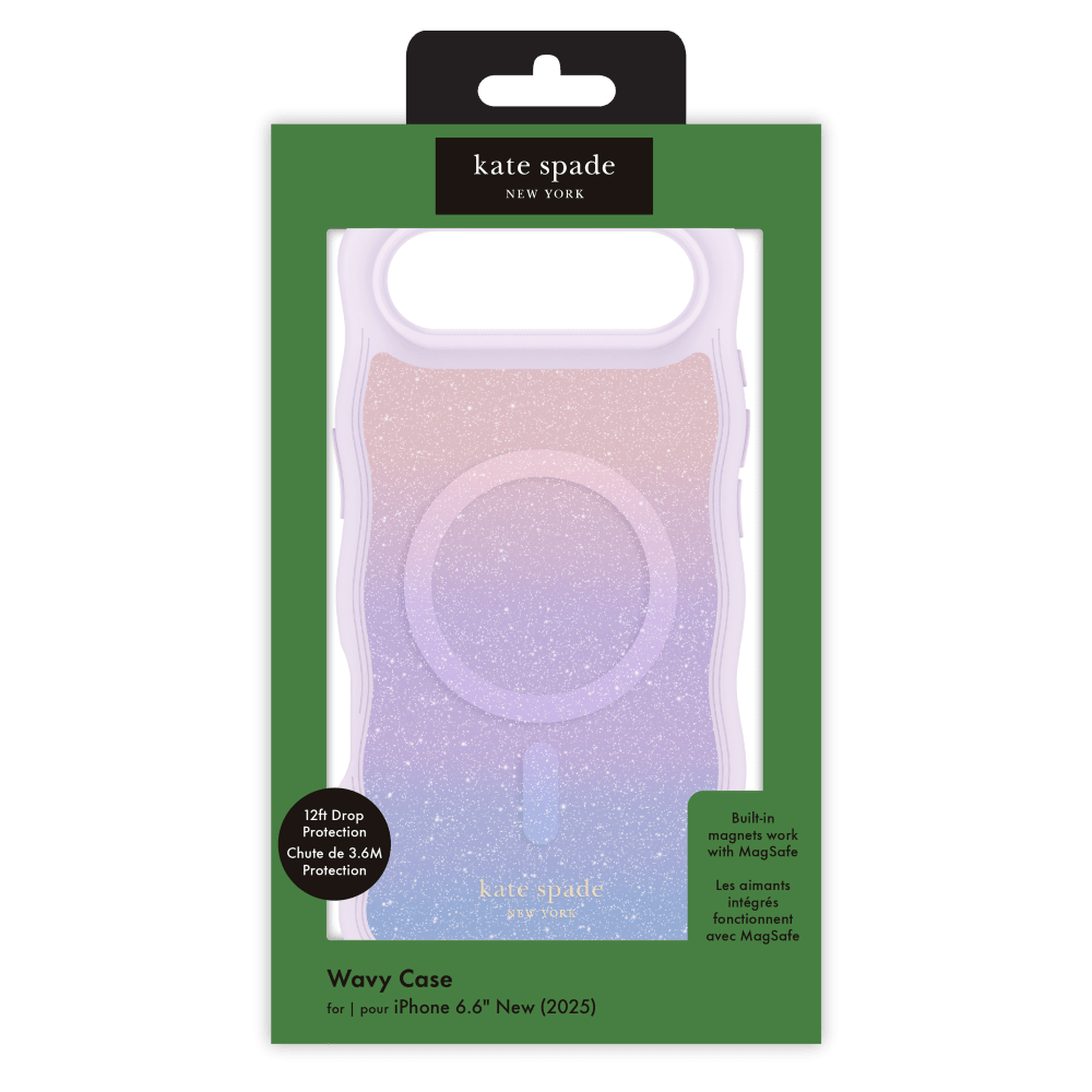 Wholesale cell phone accessory Kate Spade - Wavy MagSafe Case for Apple iPhone Air - Opal Glitter