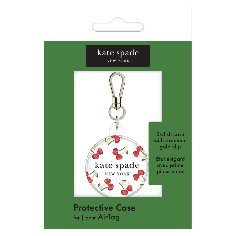 Wholesale cell phone accessory Kate Spade - Keychain Holder for Apple AirTag - Cherry Dot