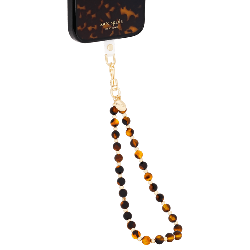 Wholesale cell phone accessory Kate Spade - Anchor Card Phone Charm - Tortoise