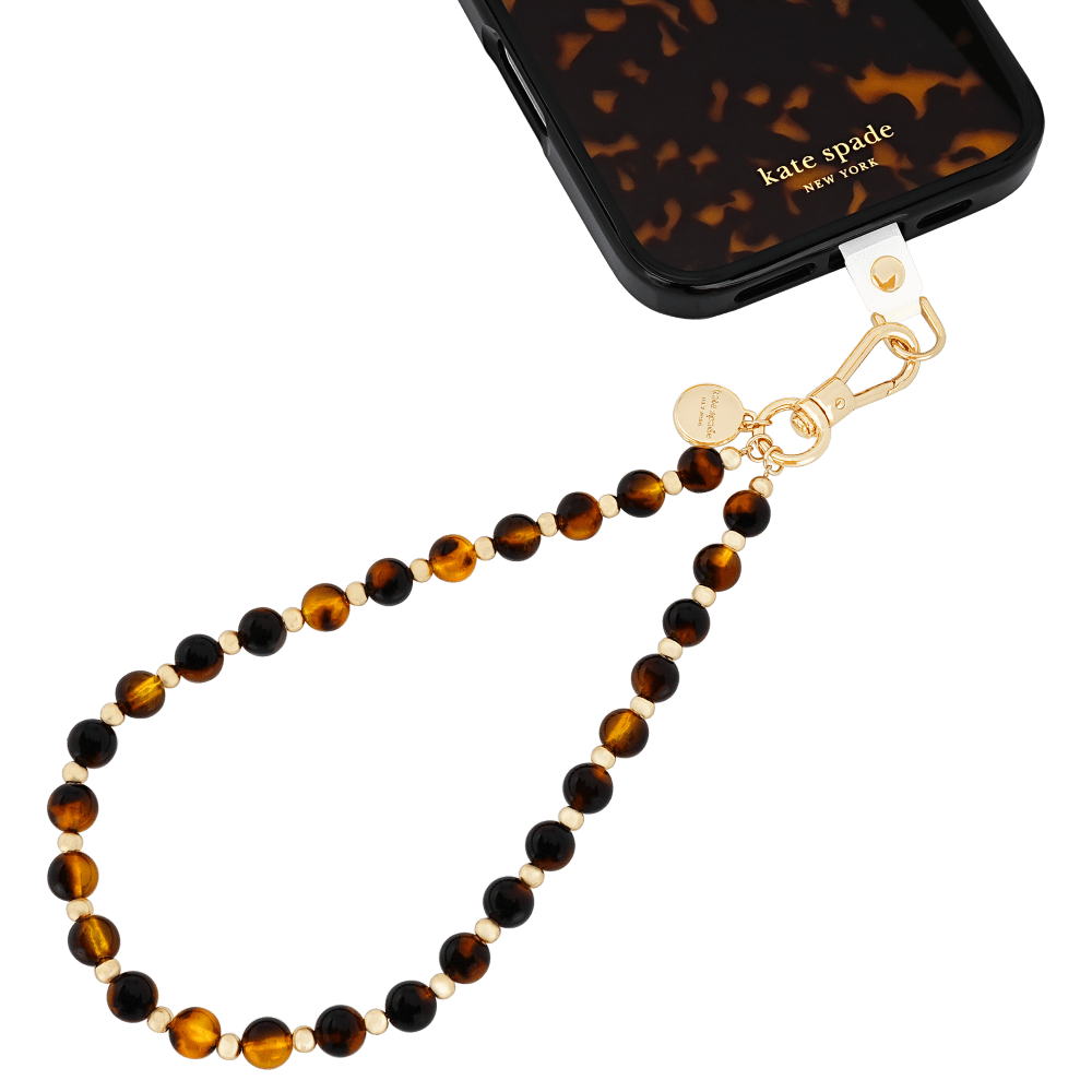 Wholesale cell phone accessory Kate Spade - Anchor Card Phone Charm - Tortoise