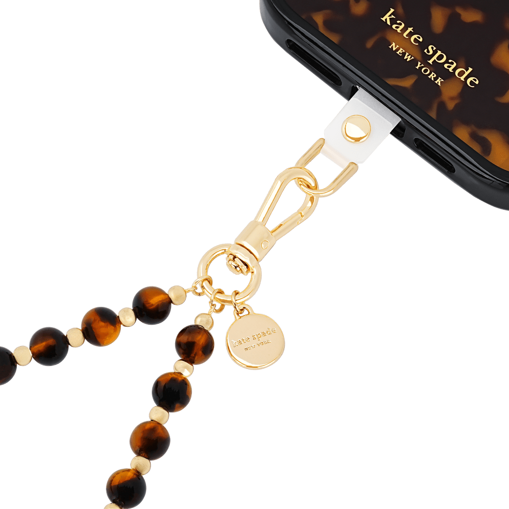 Wholesale cell phone accessory Kate Spade - Anchor Card Phone Charm - Tortoise