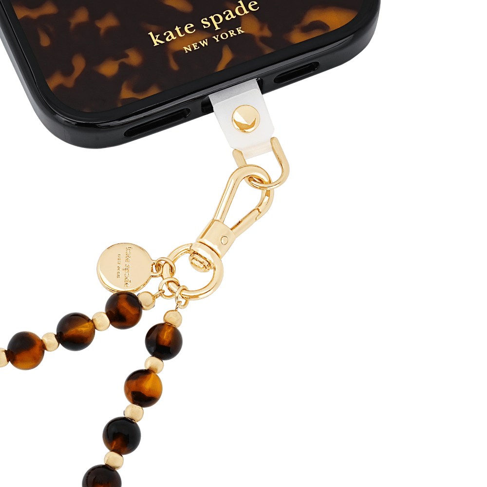 Wholesale cell phone accessory Kate Spade - Anchor Card Phone Charm - Tortoise