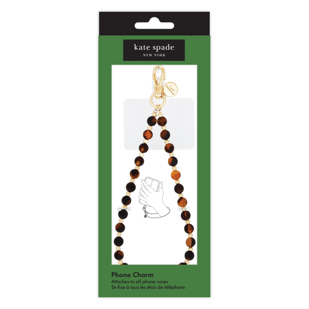 Wholesale cell phone accessory Kate Spade - Anchor Card Phone Charm - Tortoise
