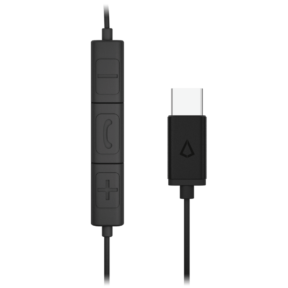 Wholesale cell phone accessory LBT - USB C Wired Earbuds - Black