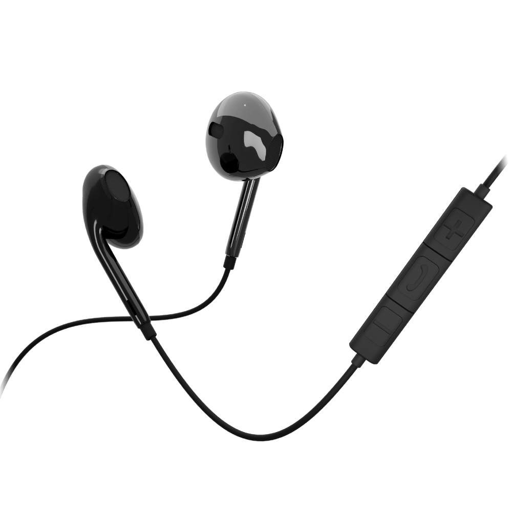 Wholesale cell phone accessory LBT - USB C Wired Earbuds - Black