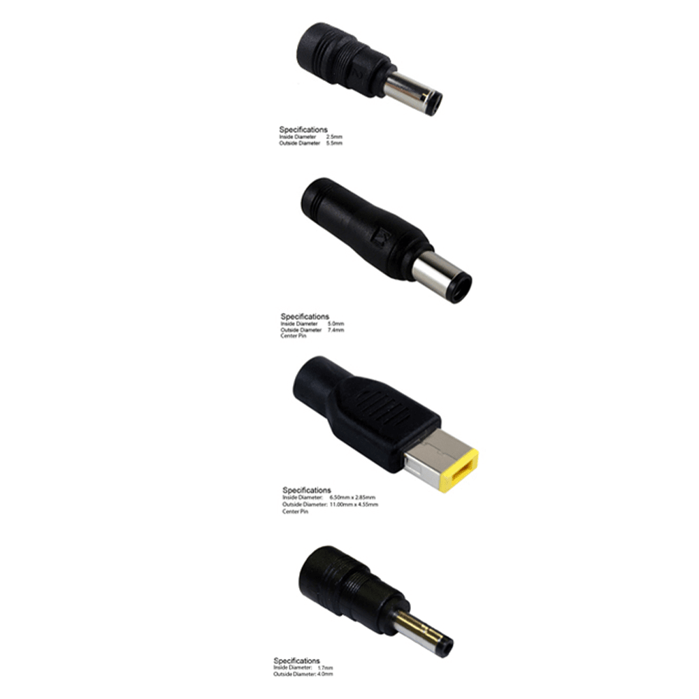 Wholesale cell phone accessory BTI - AC Adapter 65W for Most Lenovo Devices Includes 4 Interchangeable