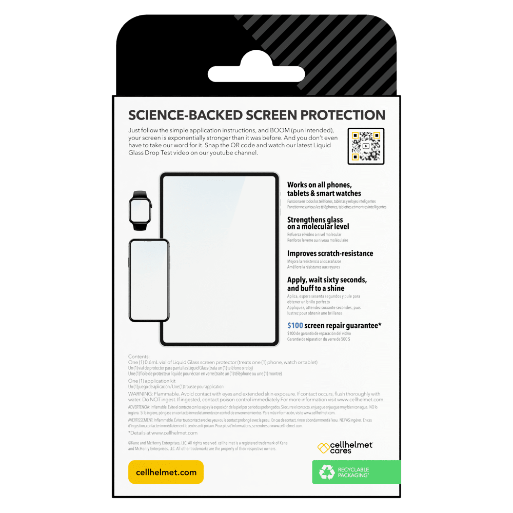 Wholesale cell phone accessory cellhelmet -Liquid Glass Screen Protection for Phones, Tablets