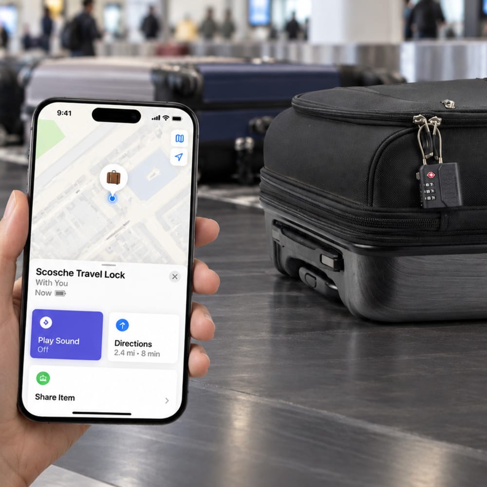 Wholesale cell phone accessory Scosche - FoundIT Voyager Item Locater and Luggage Lock - Black