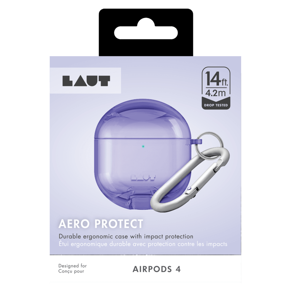 Wholesale cell phone accessory Laut - AERO PROTECT Case for Apple AirPods 4 - Spring Purple