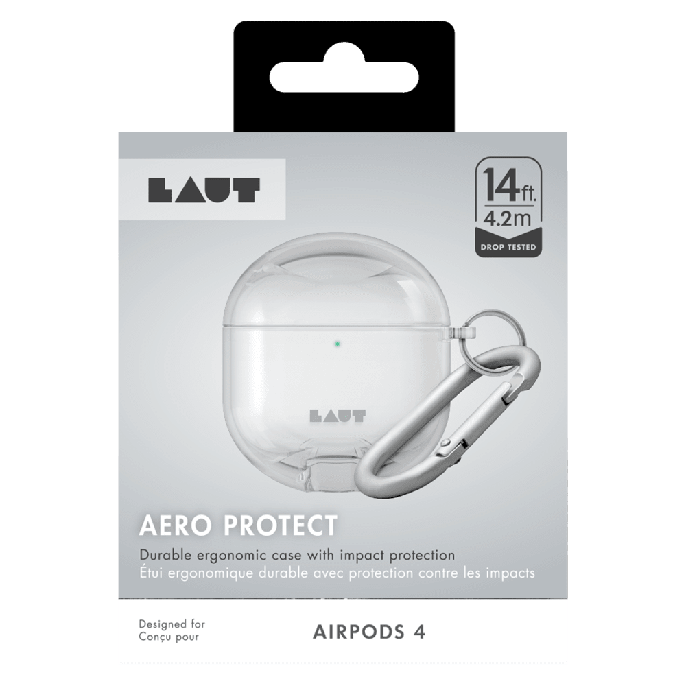 Wholesale cell phone accessory Laut - AERO PROTECT Case for Apple AirPods 4 - Crystal